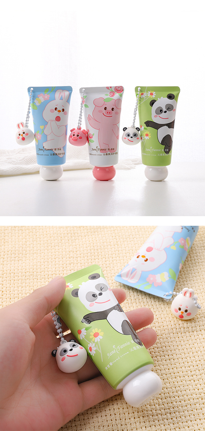 Large-capacity cartoon fruit moisturizing hand cream, cute bear rabbit fruit fragrance hydrating and moisturizing hand cream, with a refreshing texture pic 18