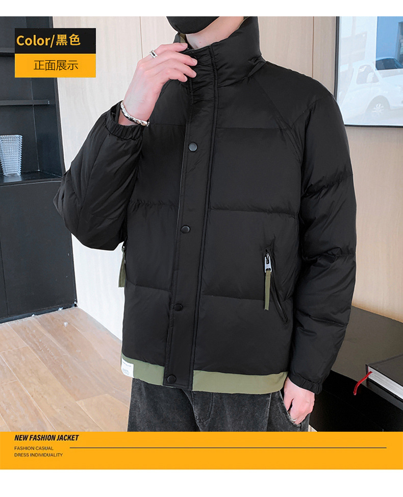 Abajo chaquetas hombre ropa de invierno nuevo cuello alto hermoso corto blanco pato abajo caliente joven tendencia tops hombre abrigos pic 39