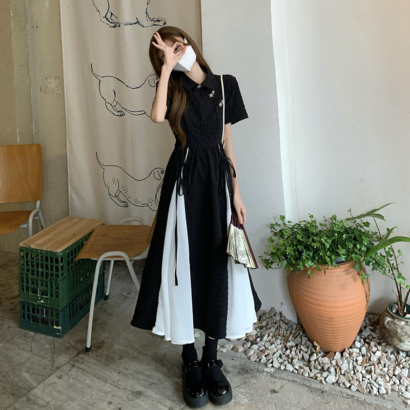 中式改良旗袍连衣裙女夏天2022新款设计感收腰短袖中长款裙子女装详情14