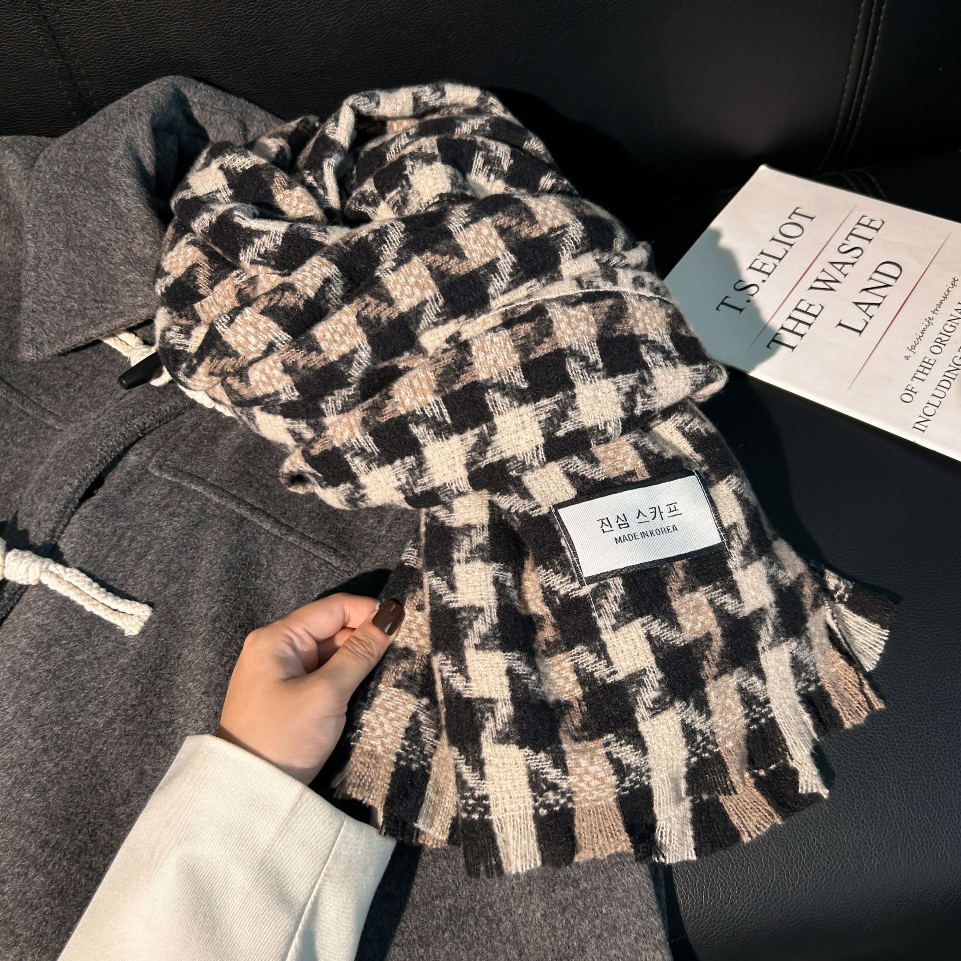 格子围巾女秋冬新款百搭保暖围脖披肩围巾 韩版情侣围巾冬天爆款详情30