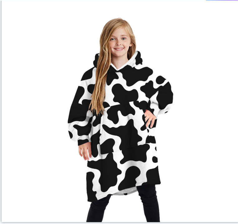 Europa y Estados Unidos comercio exterior ropa de hogar impresión digital 3D otoño invierno navidad caliente flock algodón una pieza padre hijo pijama sudadera pic 10