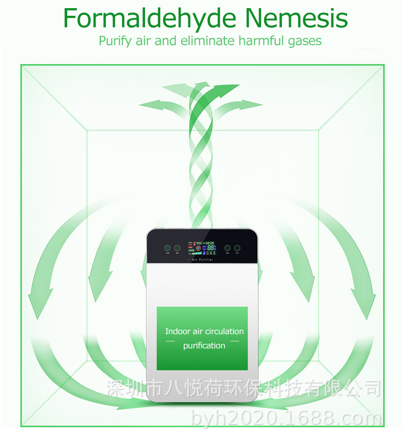 Air purifier, household indoor humidification, UV ultraviolet disinfection, formaldehyde removal, smoke and odor removal, negative ion purifier pic 37