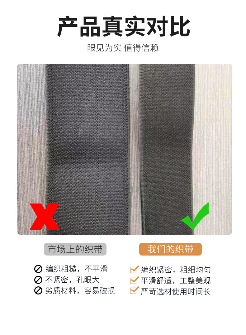 Wholesale fine-textured shuttleless machine, colored polyester webbing, edge wrapping tape, colored backpack tape, latex silk textile elastic rope pic 6