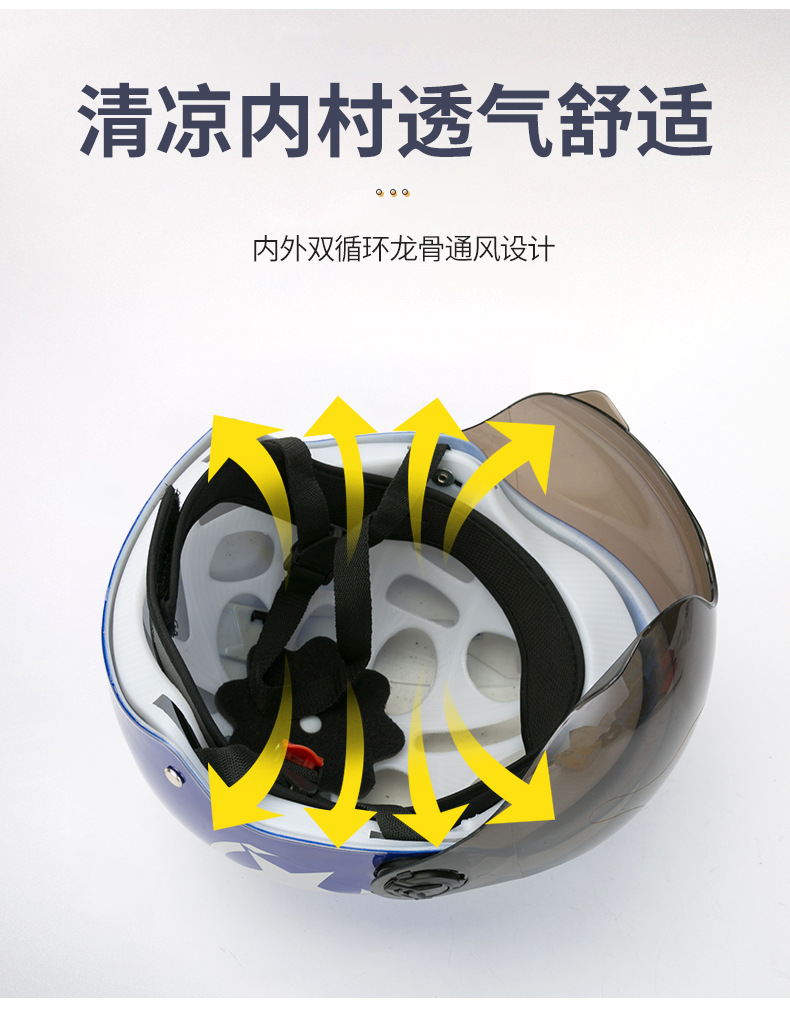 Summer sun protection Harley electric bike helmets for men and women, sturdy, wear-resistant and wind-resistant helmets, direct supply from the manufacturer. Electric bike helmets pic 5