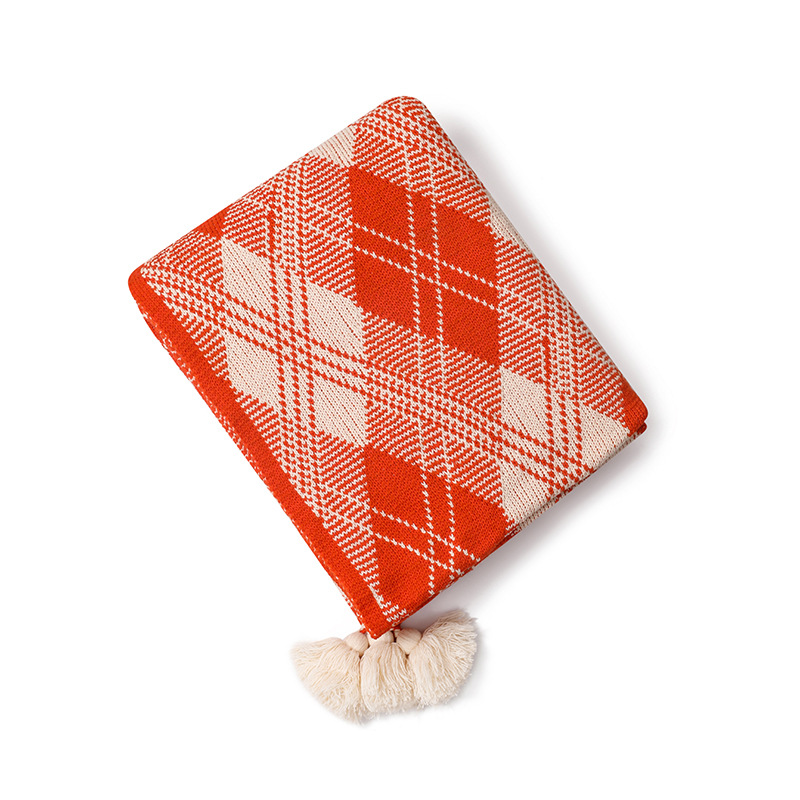 Bohemian windblown hair blanket, bay window blanket, knitted blanket, ethnic wave air conditioning blanket, tassel nap blanket pic 28