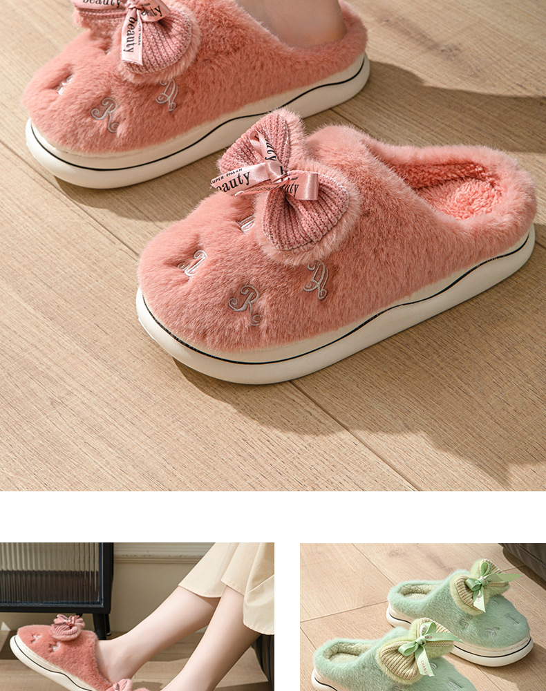厚底毛毛拖鞋鞋女款秋冬季外穿ins时尚可爱室内家居家防滑棉拖鞋详情13
