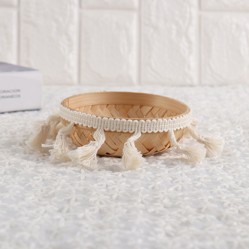 Wholesale of pure white cotton fringed brooms, lace accessories, clothing accessories, decorative accessories and lace ribbons in stock from the manufacturer pic 3
