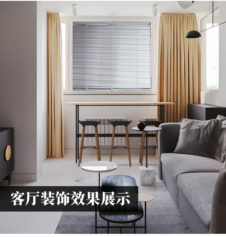 Aluminum alloy blinds, kitchen and bathroom roller blinds, office partition blinds, light-blocking, sun-blocking, sun-blocking, water-proof and stain-proof pic 6