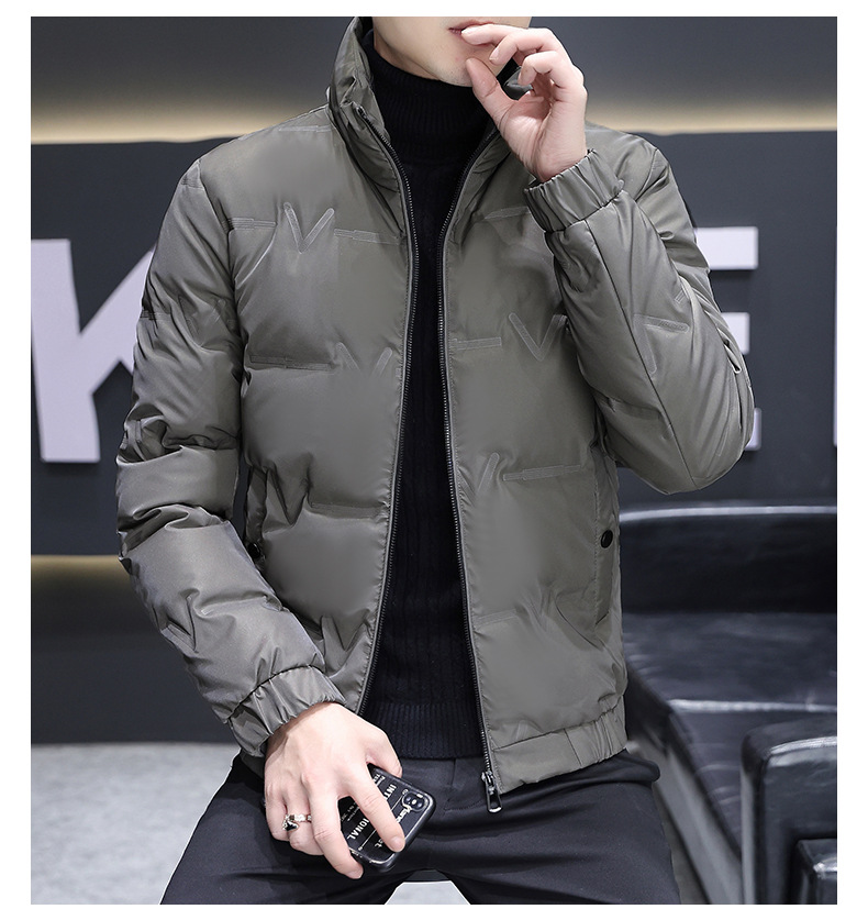 国标羽绒服男式冬季新款高端白鸭绒外套潮牌短款立领男装一件代发详情19