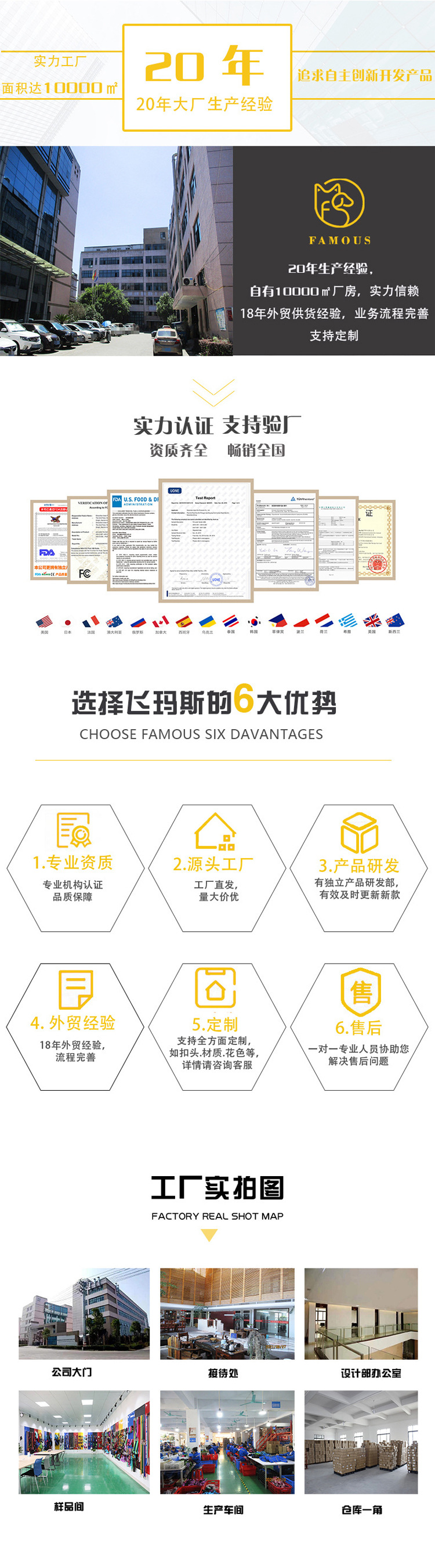 Factory direct sale of Feimas pet bone striped dog collars for medium and large-sized dogs to prevent them from getting lost when traveling pic 11