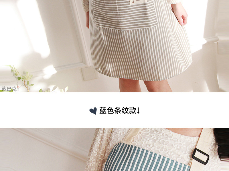 Wholesale of cotton and linen aprons for cross-border foreign trade advertising, Korean-style fashionable household work, restaurant waists, and home kitchen aprons pic 19