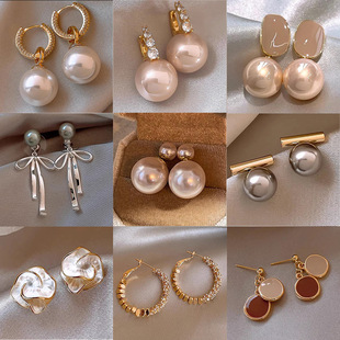 【3 Pairs 】925 Silver Needle Pearl Earrings, Bean ear studs, Sleep without Removing Zircon Ear Bone studs, Ear Piercing Earrings pic 9