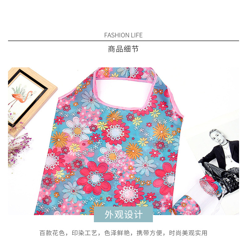 Customized wholesale of creative polyester Oxford fabric printed handbags, gift bags, portable folding shopping bags pic 10