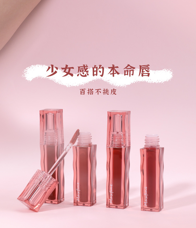 Maxfine Moisturizing Soft Mist Lip Gloss Velvet Matte Lip Mud Long-lasting Color Lipstick wholesale exclusively for export pic 6