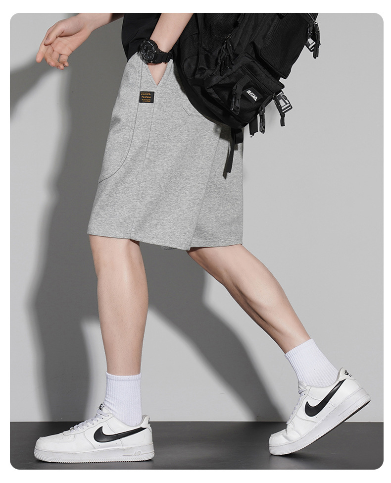 短裤男款夏季纯棉300g沙滩五分裤2023宽松潮流休闲运动裤篮球裤子详情16