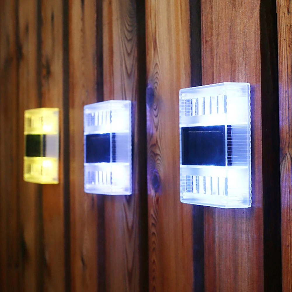 Solar rectangular wall lamp, 6LED top and bottom luminous fence lamp, outdoor courtyard villa decorative lamp, direct supply from the manufacturer pic 5