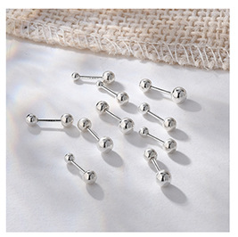 999 square color diamond screw stud earrings, simple and delicate, pure silver, sweet and elegant, forest-style ear-nourishing earrings pic 6