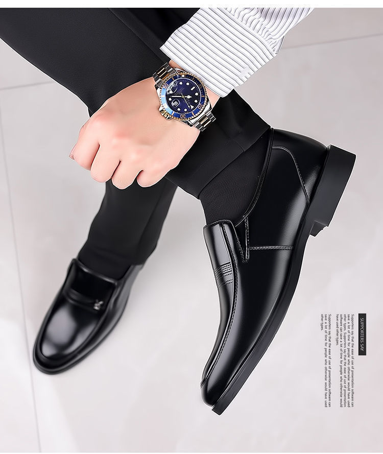 真皮牛皮男鞋特价清仓皮鞋青年时尚百搭潮男鞋软底商务休闲鞋子潮详情14