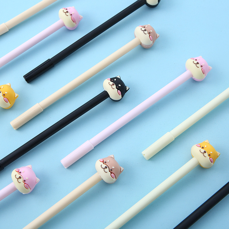 Korean version 2099 cartoon animal party signature pen Stationery store Puppy silicone gel pen high appearance level manufacturer pic 4