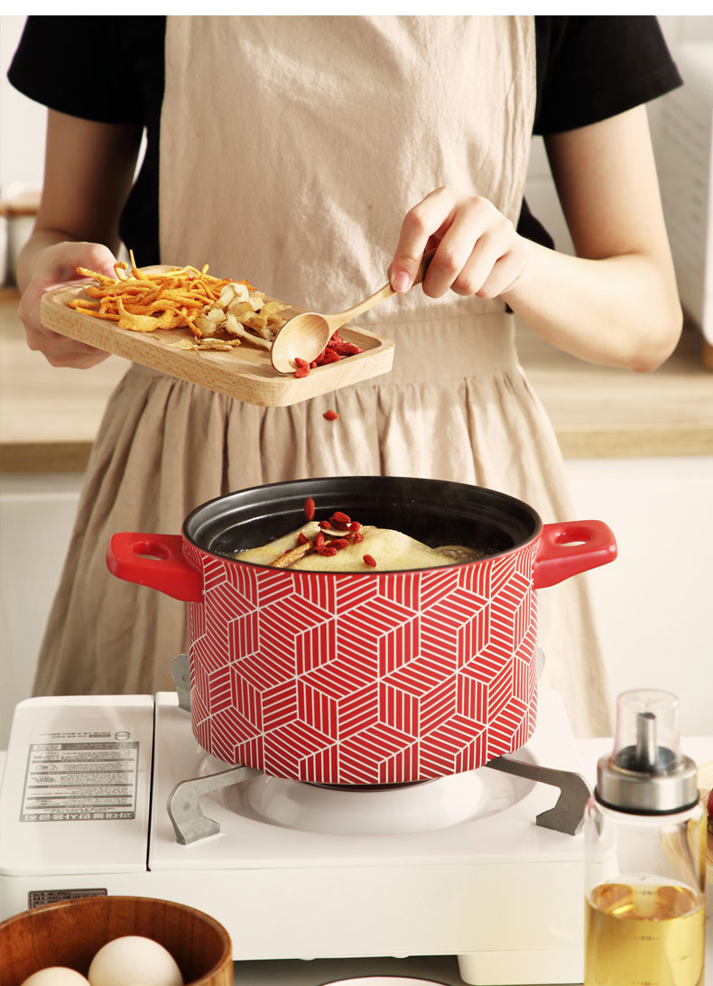 Red clay pot stew pot household gas stove special high-temperature resistant ceramic clay pot 煲仔饭 soup dry boiling pot pic 25
