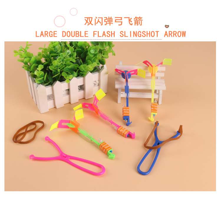 Flashing slingshot, flying arrow, glowing bamboo dragonfly toys, flying fairy, slingshot whistle, flying arrow, street stall, night market wholesale pic 1
