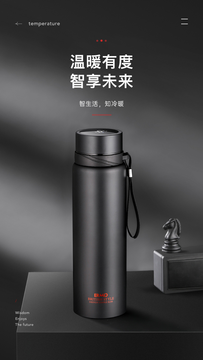 304不锈钢大容量保温杯男女便携户外商务杯礼品水杯子刻字印logo详情2