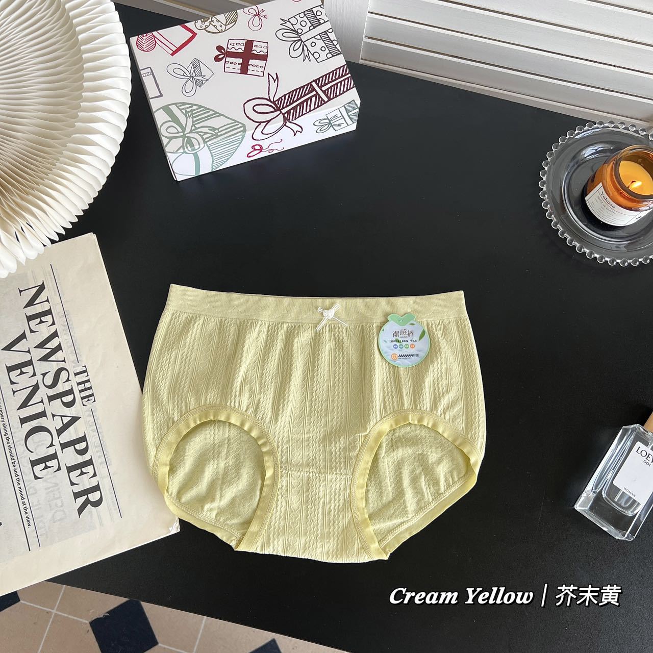 新款7A蚕丝底裆女士内裤蕾丝透气中腰提臀防走光三角裤女收腹无缝详情25