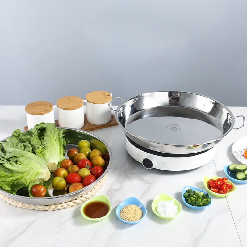 304 stainless steel cold noodle, luoluo noodle, cold noodle making tools, steamer, rice noodle sheet plate, household rice noodle steaming plate pic 6