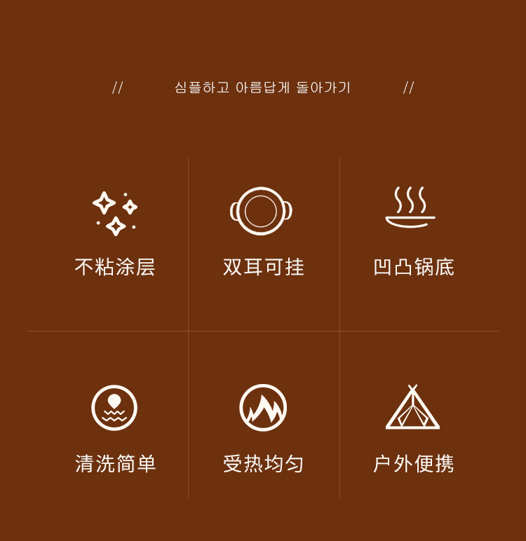 Outdoor camping home barbecue plate, Korean-style grilling plate, round portable and universal egg frying plate, iron plate double-ear barbecue plate pic 4