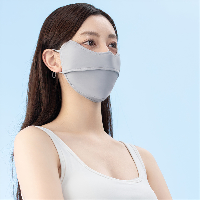 夏季冰丝防晒口罩女防紫外线护眼角立体防尘透气薄款户外面罩批发详情8