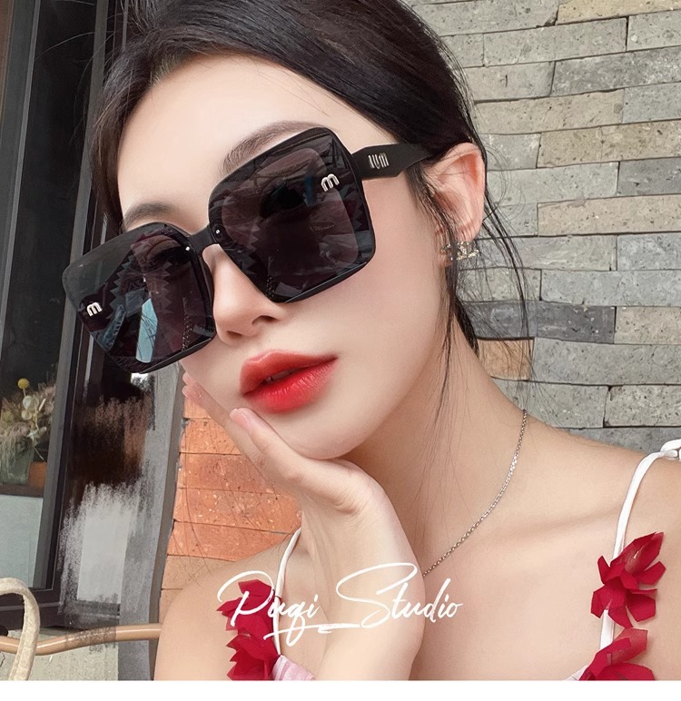 韩版大框黑色圆脸大脸防紫外线遮阳墨镜女潮气质高级感防晒太阳镜详情3