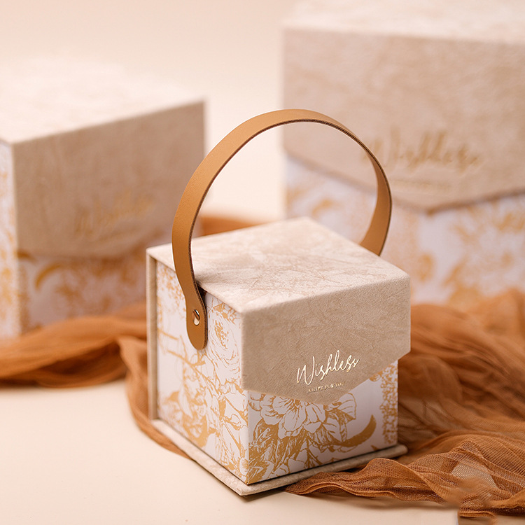 Wholesale hand-held souvenir gift boxes, wedding candy boxes, wedding Instagram Mid-Autumn Festival gift boxes, empty boxes, velvet gift boxes pic 19