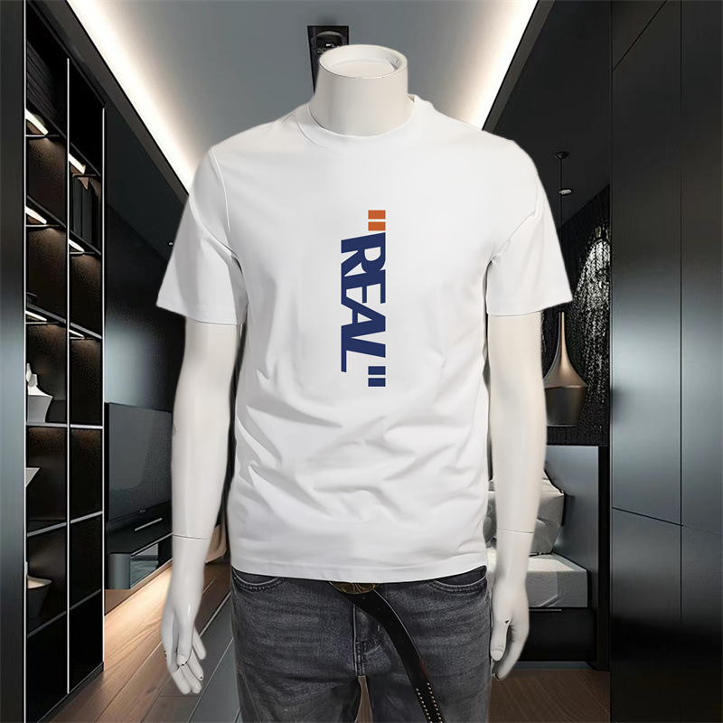 Verano 2024 new pound algodón camiseta manga corta cuello redondo tallas grandes hombre moda joven moda hombre media manga legging pic 11