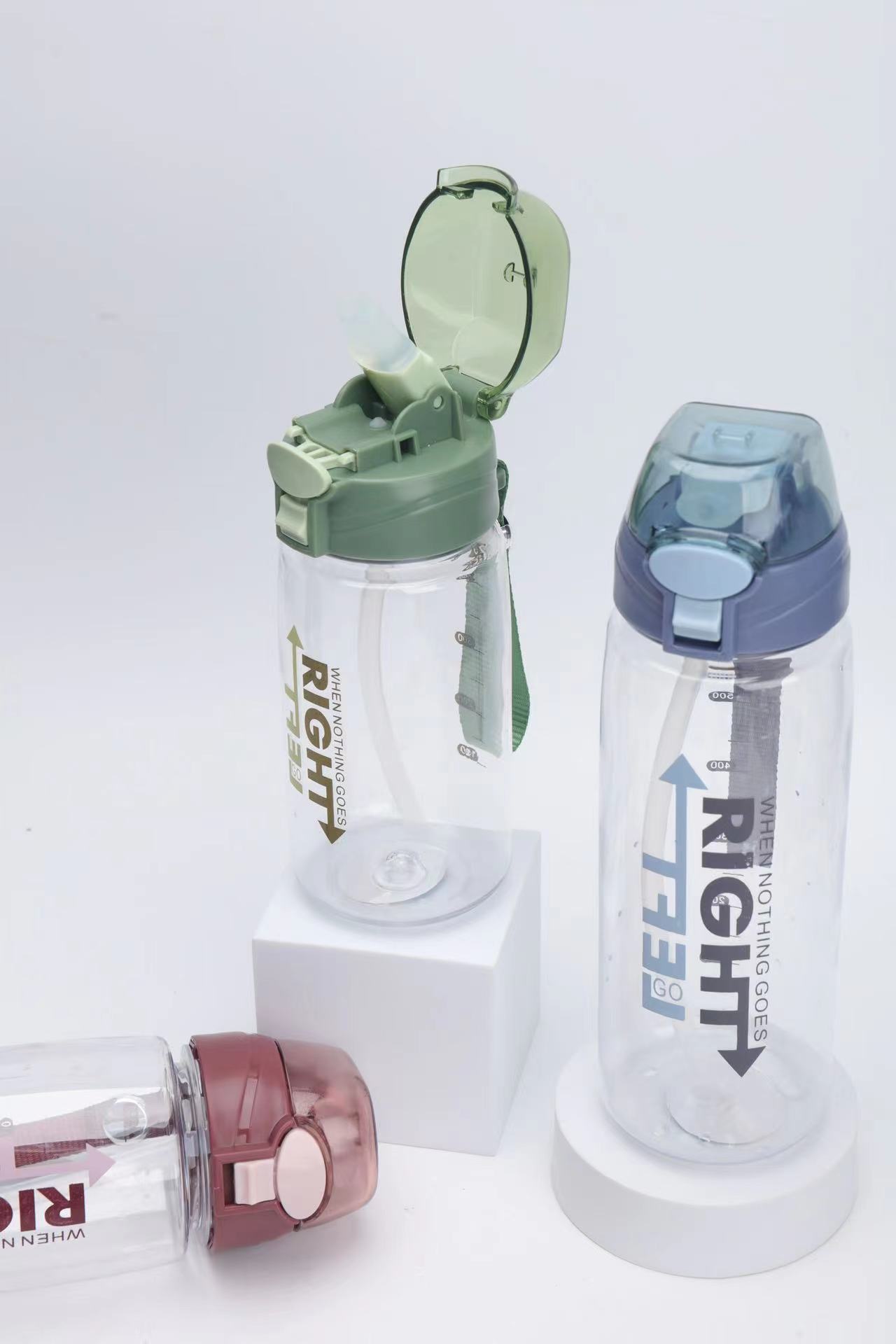 New student water cup, plastic cup, fitness water cup, high appearance level, durable, handle, outdoor sports water bottle, ins style pic 3