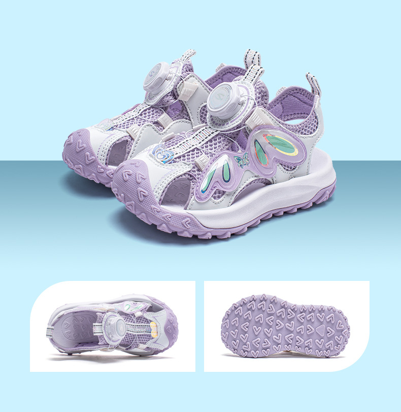 哈比熊女童凉鞋夏季款女生包头凉鞋旋转扣女童透气沙滩鞋厂家直销详情15