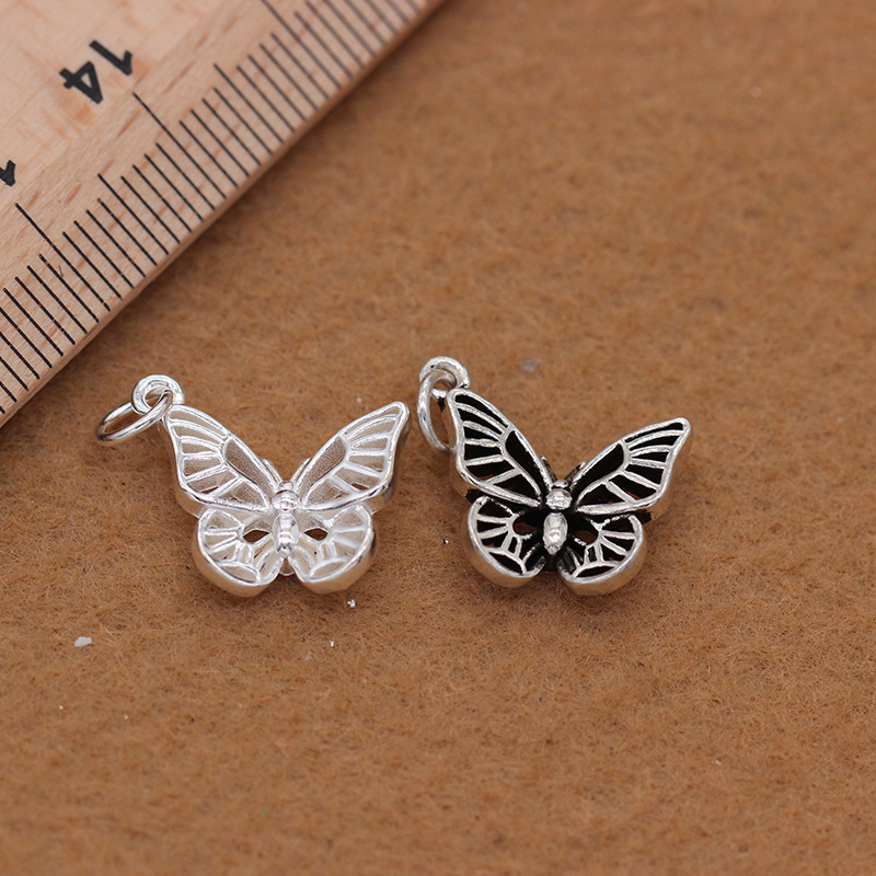 厂家直销925银银蝴蝶吊坠饰品配件创意Diy蝴蝶吊坠配件批发详情14