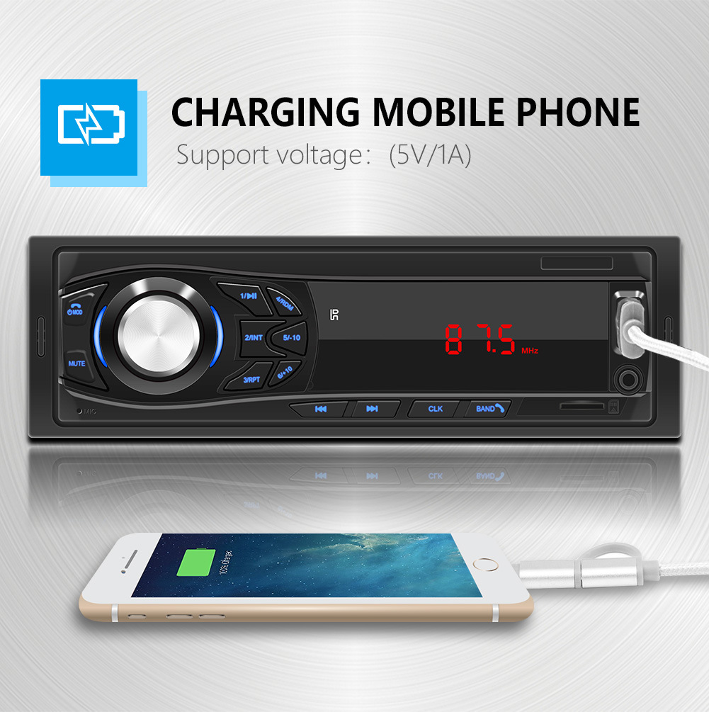 跨境专供通用车载蓝牙MP3播放器U盘插卡多功能汽车收音机代cd dvd详情5