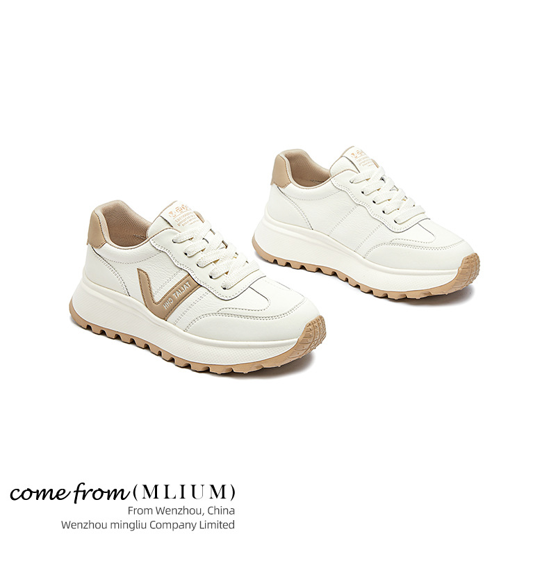 发泡底真皮阿甘鞋2025春季新款厚底增高运动鞋休闲女鞋百搭小白鞋详情21