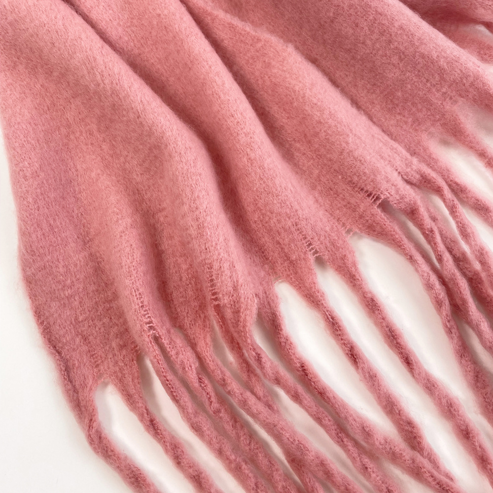 Solid color mohair scarf, sweet potato best-selling warm mid-length scarf, winter shawl, scarf for outerwear, wholesale from Europe and America pic 41