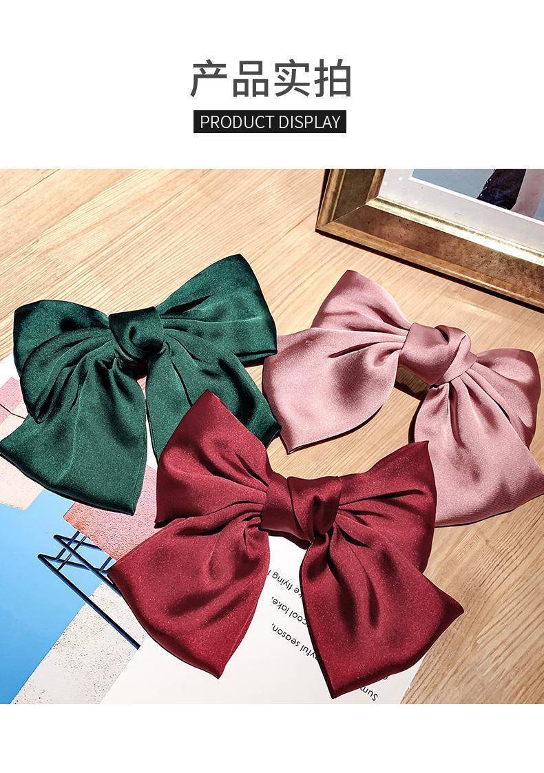 ins Korean-style large bow hair accessory, jk hair clip, fabric at the back of the head, Japanese-style school spring hair clip, hair rope and hairpin pic 3