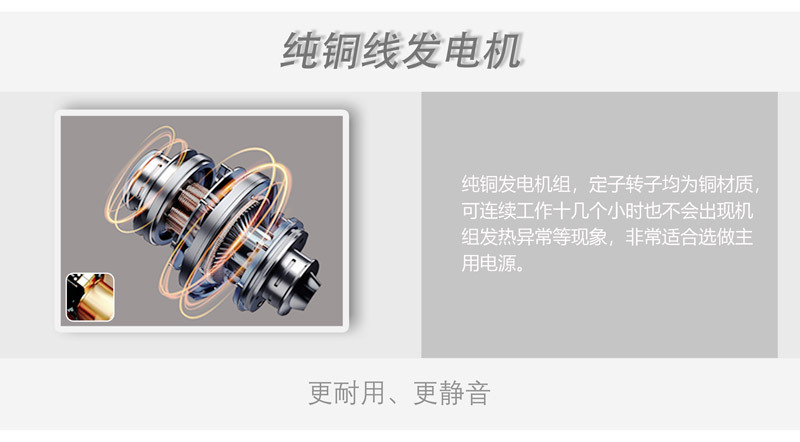 汽油发电机3/5/8千瓦小型家用微型静音变频房车户外2000瓦便携式详情2
