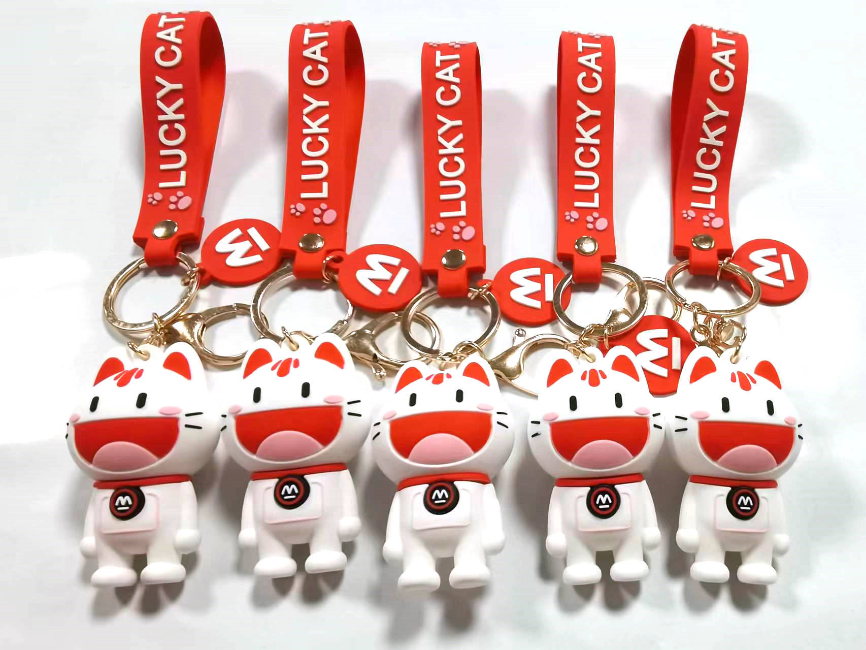 PVC soft rubber keychain small pendant doll wholesale, car keychain hanging decoration, cute panda cartoon keychain pic 7