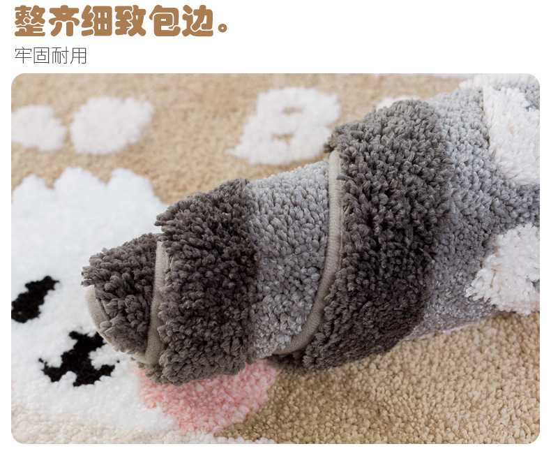 原创柴犬浴室门吸水地垫 入门吸水防滑地毯植绒舒适脚垫详情11