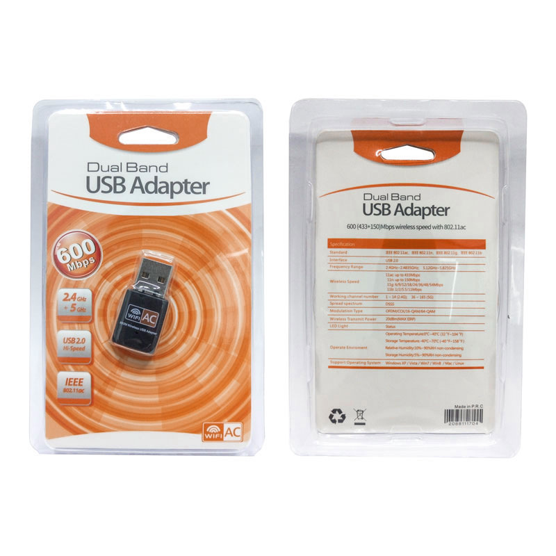 wifi接收器AC600M双频usb无线网卡 2.4G/5.8G电脑wifi RTL8811CU详情2
