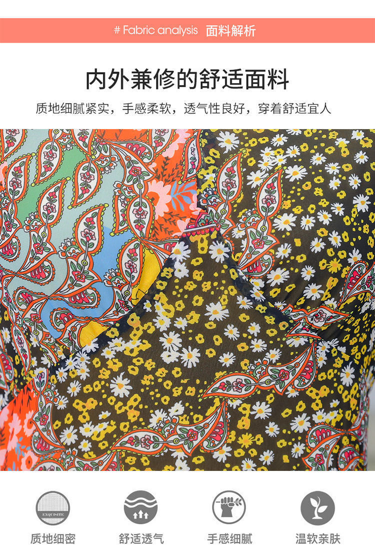 Customized wholesale Amazon 2021 dress, Instagram super slimming summer new dress, long dress, floral print pic 7