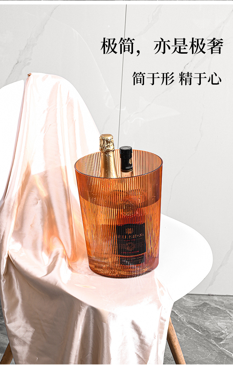 Wholesale of creative bathroom ins style, high appearance level, large kitchen household trash cans, transparent plastic trash cans pic 9