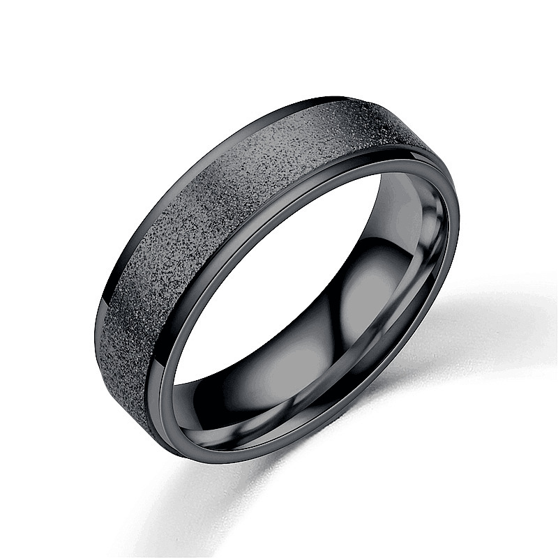 ing Trend European and American niche titanium steel frosted rings, Korean style fashionable couple rings for women, cross-border jewelry for men/domestic trend products pic 22