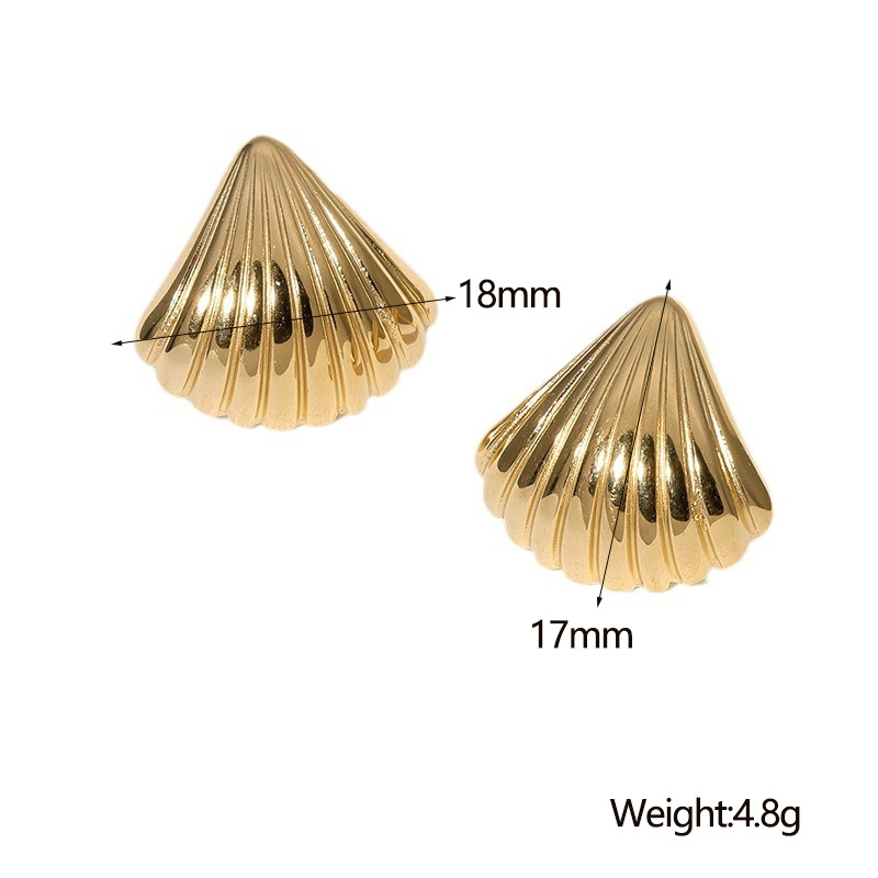 跨境欧美钛钢耳钉女不掉色简约高级感冷淡风耳饰金属感不锈钢耳钉详情26