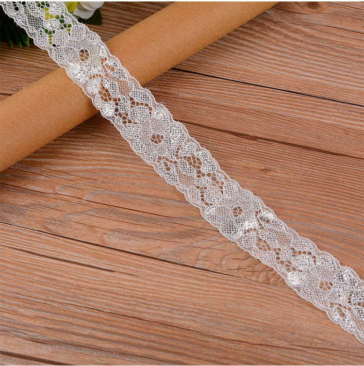 Factory direct supply of lace, eyelash lace, silver thread, gold thread, non-elastic lace, clothing accessories, water-soluble embroidery pic 7