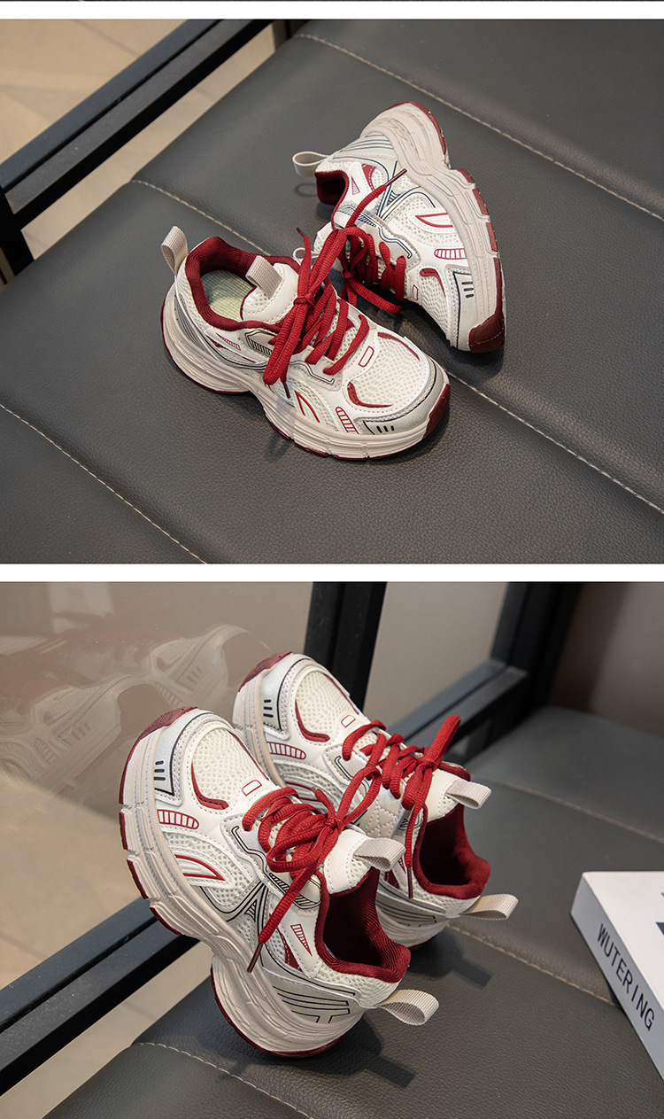 女童时尚老爹鞋2025春秋新款儿童网面轻便运动鞋男童时尚休闲鞋潮详情11